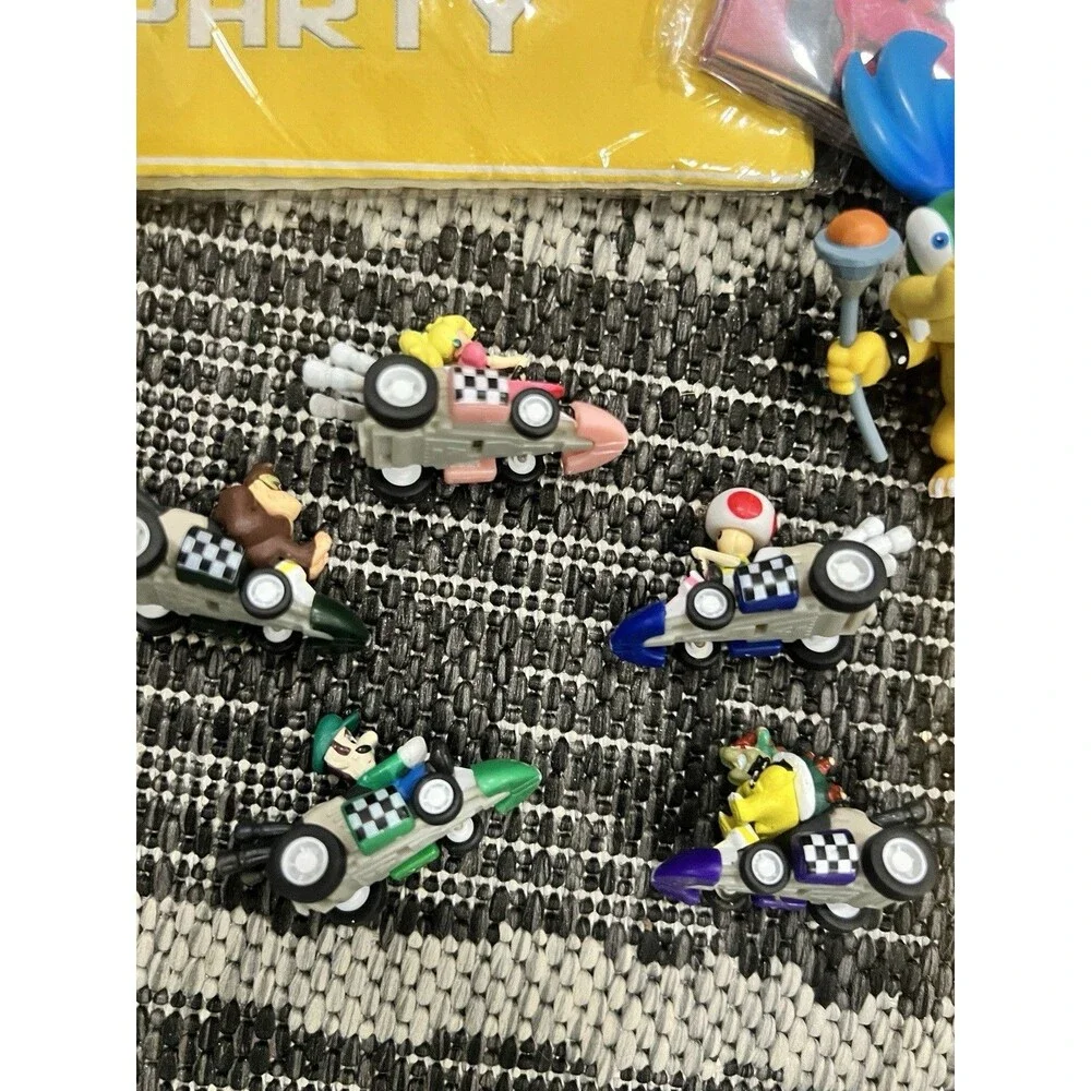 Super Bros Themed Party Decorations party treat box table cloth figures mario